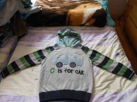 Nenosený autíčkový svetrík next 110, next,110