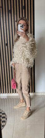 Béžové kozenkove nohavice ll veľkosť xxs, xs