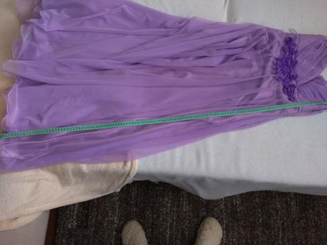 Fialové šaty na ples, svadbu veľ.38, 38