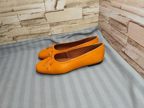 Vagabond 39 - dámske kožené oranžové baleríny, vagabond,39