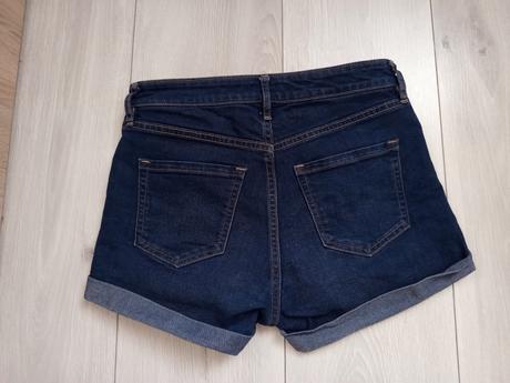 Riflové modré kraťasy, h&m,34