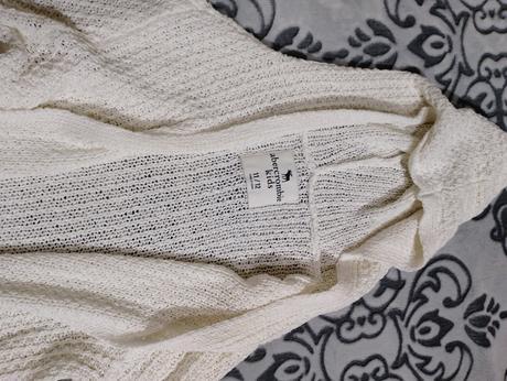 Biely pletený kardigan abercrombie and fitch, abercrombie&fitch,s