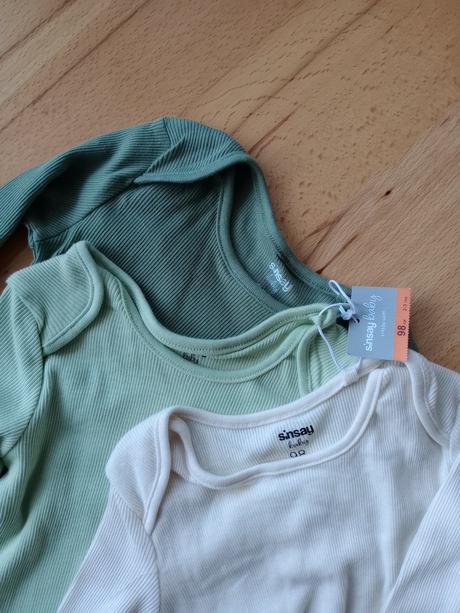 Body dlhý rukáv 3 ks a body krátky rukáv 5 ks, sinsay,98