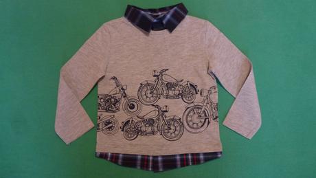 Tričko košeľa 2v1 dr motorka, palomino,104