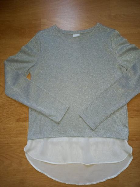 Strieborný pulóver 2v1, f&f,164