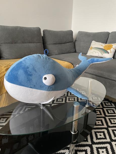 Veľká plyšová veľryba 75cm ako nová, 