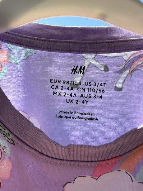 Dievčenské tričko h&m 98/104, h&m,98