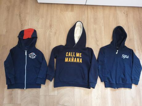 3x sportove mikiny 110/116 cena spolu, original marines,110