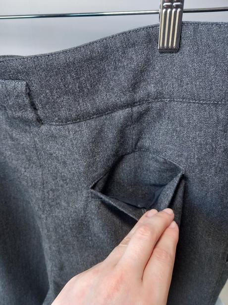 Sivé vlnené nohavice 38/40 m/l, l