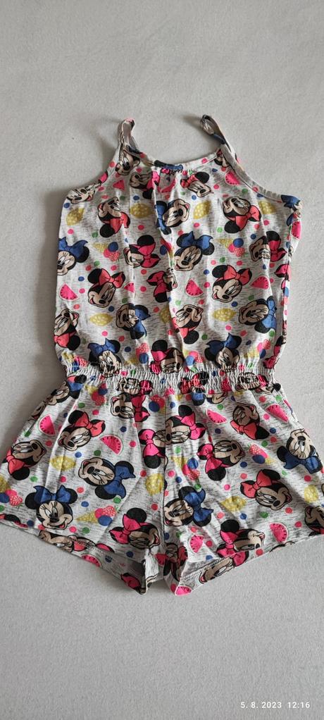 Kraťasový overal s minie, disney,122