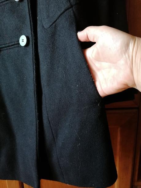 Čierny kabát s dvojradovým zapínaním zara, zara,xs