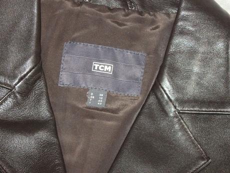 Luxusny čierny kožený kabát, tcm,40