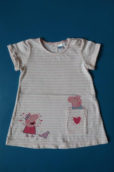 Šaty / tunika s prasiatkom peppa pig, h&m,86