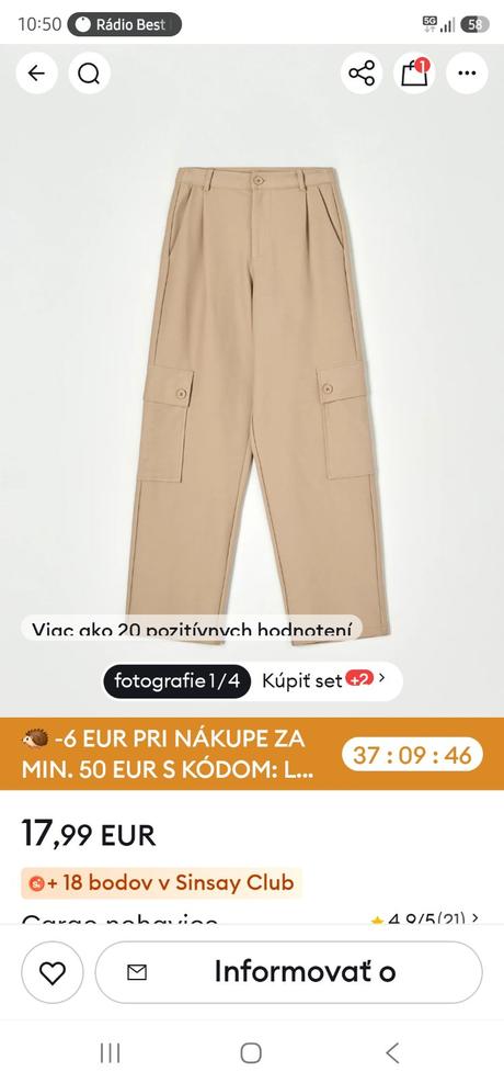Nove cargo kopanice sinsay xl, sinsay,xl