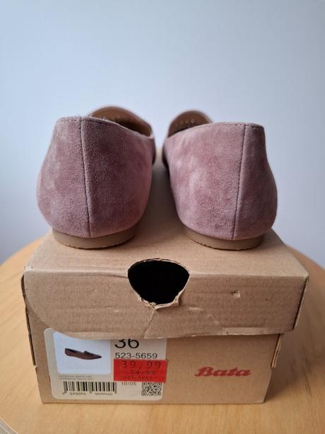 Velúrové baleríny baťa, baťa,36
