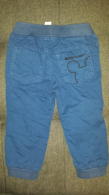 Zateplené nohavice mickey mouse, c&a,86