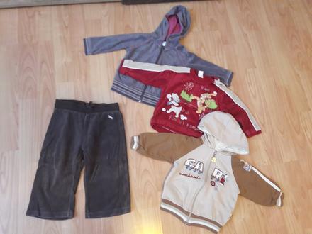 3x mikinka , teplaky gratis, 68–80