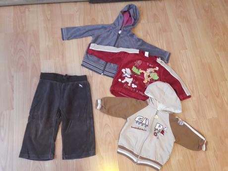 3x mikinka , teplaky gratis, 68–80