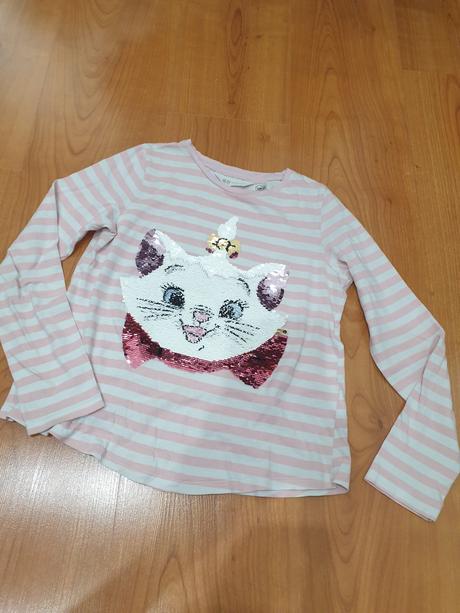 Tricko s flitrikami 134/140, h&m,134