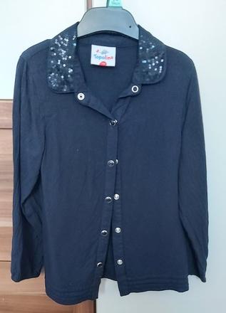 Košeľa/ blúzka s trblietkavým golierom 116, topolino,116
