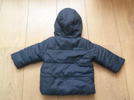 Tmavá modrá zimná bunda, f&f,68