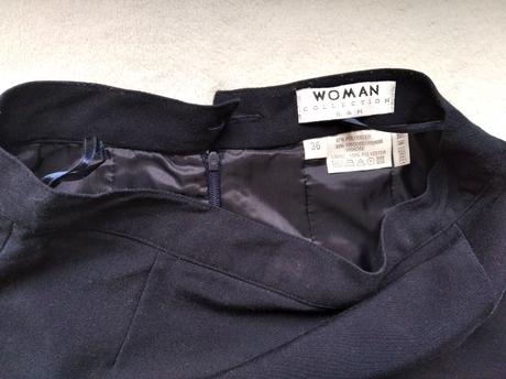 Tmavomodrá biznis sukňa, h&m,36