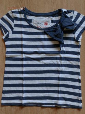 Pásikavé tričko s mašľou , next,134