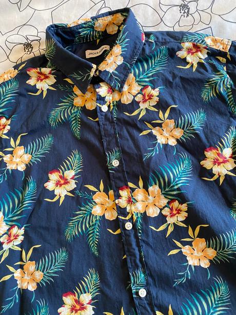 Bavlnená košeľa s potlačou jack&jones v. l, l