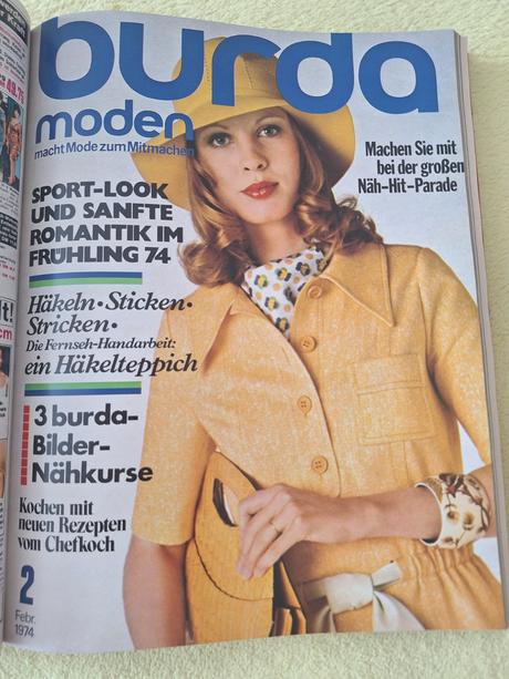 Zväzok retro burdy 1974 (1. polrok, čísla 1-6), 