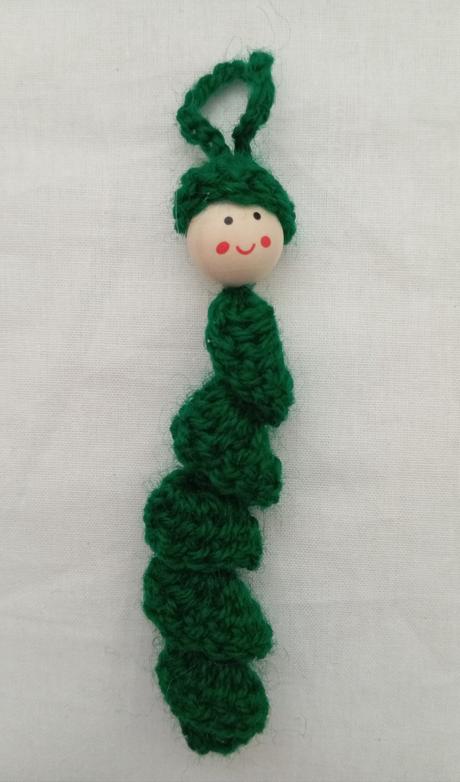 Prívesok zelená húsenička, 