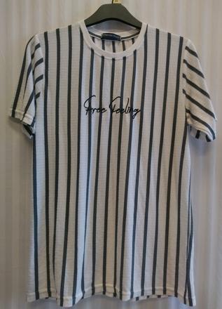 Pánske pásikavé bielo sivé tričko, intellectual, m, m