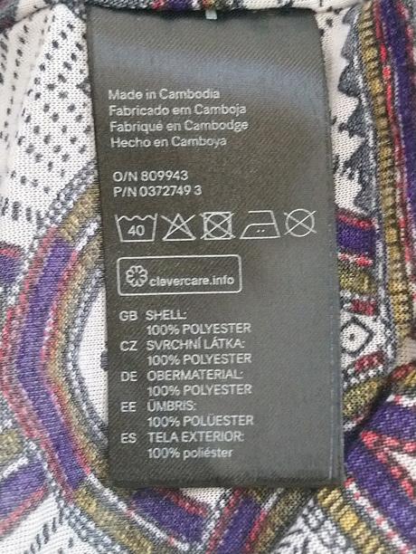 Dámsky predĺžený top s farebným vzorom, h&m, h&m,xl