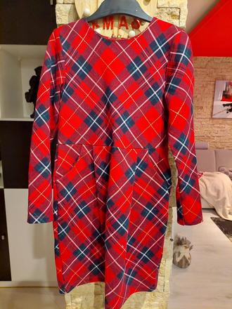 Kárované šaty 110/116, h&m,110