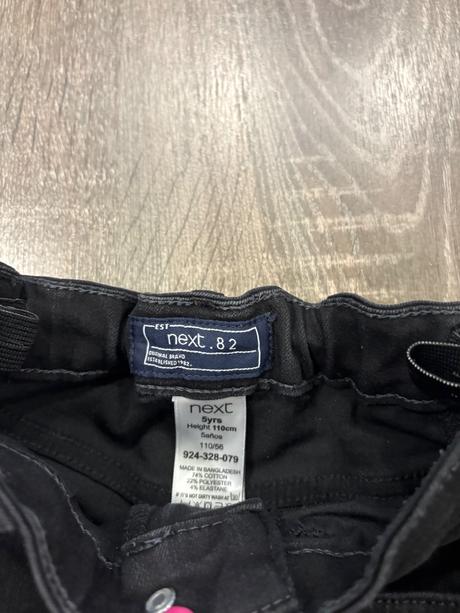 Next riflove cierne nohavice č.110, next,110
