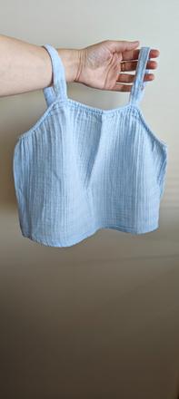 Mušelínový crop top, 152
