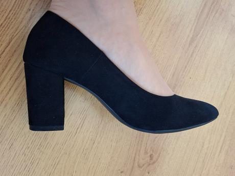 Čierne lodičky/poltopánky (veľkosť 36), h&m,36