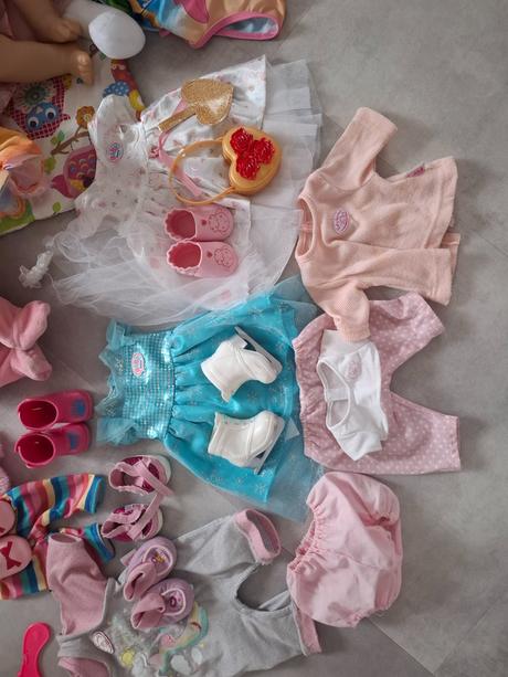 3 baby annabell , baby born + oblečenie a doplnky,