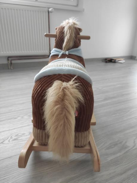 Hojdací kôň plyš/drevo, 