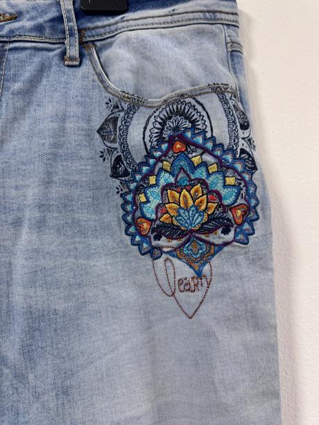 Desigual boho rifle s mandala výšivkou veľ 30, desigual,30