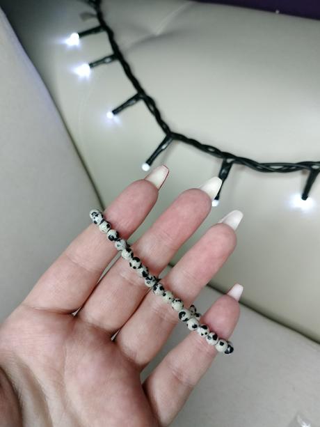 Handmade náramok z kryštálu jaspis dalmatin, 