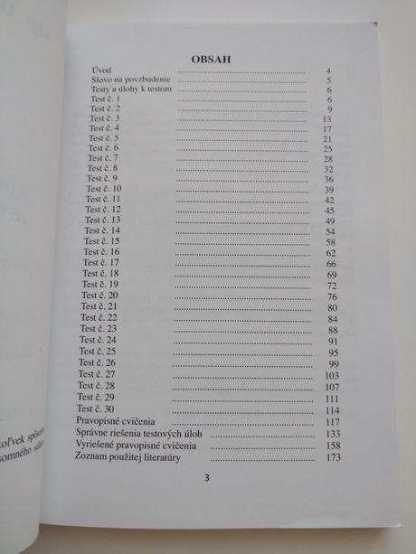 Testy a pravopisné cvičenia zo slovenského jazyka, 