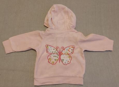 Mikina ružová motýľ h&m 62, h&m,62