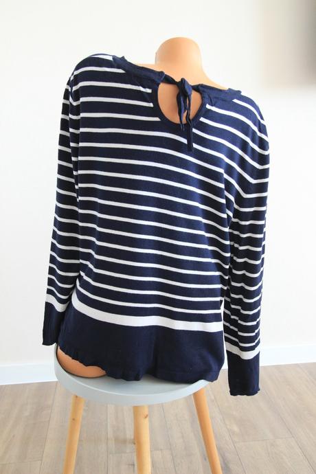 Modro biely sveter, xl, xl