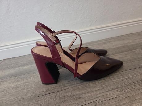 Bordové lakované lodičky, next,41