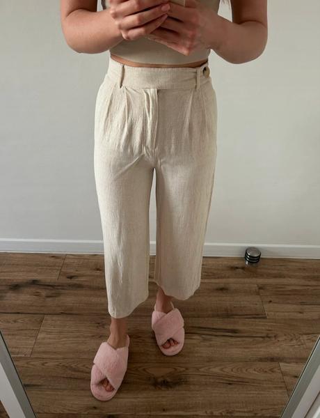 Cullotky stradivarius s ľanom, stradivarius,xs