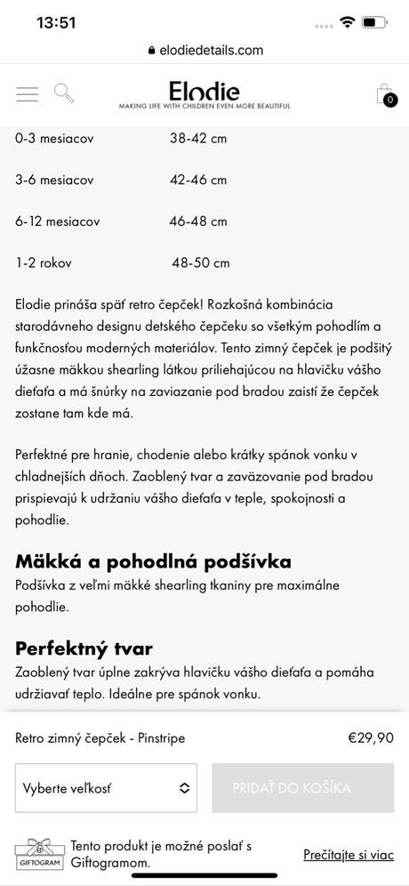 Elodie details zimný cepcek, elodie details,<50 - 92