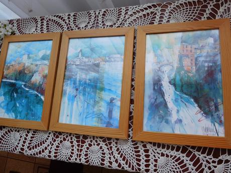 Obraz 3x, v drevenom ráme, 