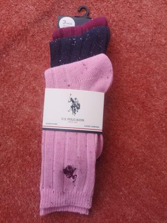 U. s. polo assn dámske ponožky 3páry veľ. 37-39,5, u.s. polo assn.,37 / 38 / 39 / 40