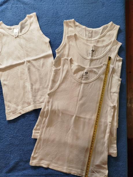 4x biele tielko, h&m,122