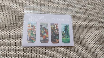 4 knizne magneticke zalozky paul cezanne, 